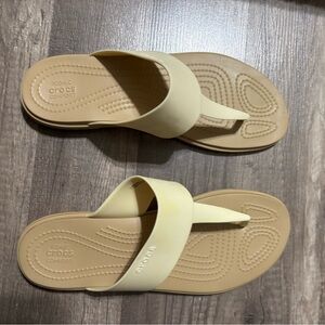 Crocs Women's Cream Sandals size 9
